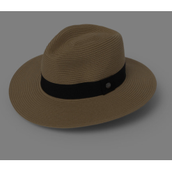 Cafe Flexibraid Fedora Hat Camel