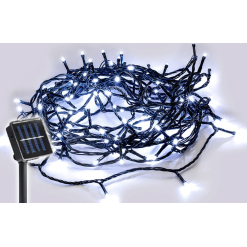 Solar 420 LED Fairy Light Chain Dark Green Cable - White LL001SL420WG