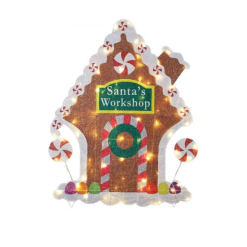 Outdoor Gingerbread House Christmas Display with Lights 107cmH