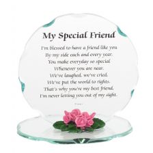My Friend Glass Plaque