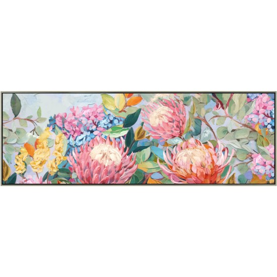 Hand Painted Protea Canvas Print with
Frame