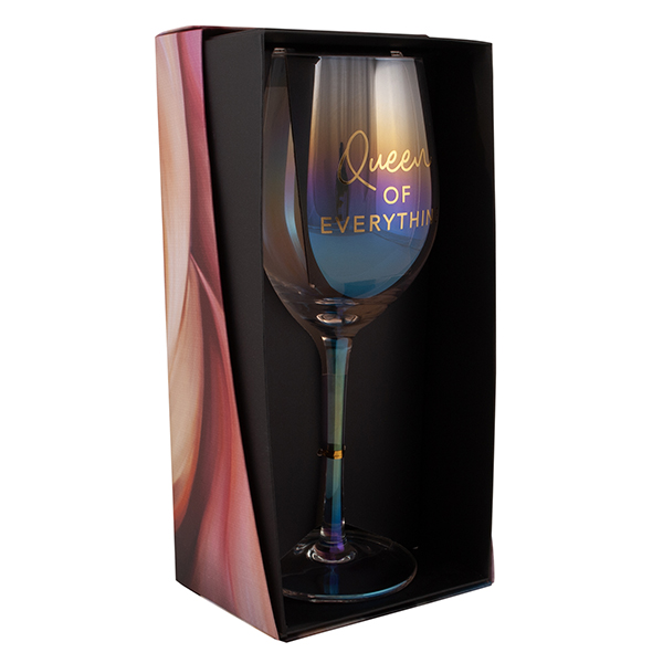 Queen Of Everything Wine Glass