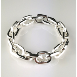 Bracelet Silver Chunky Adjustable