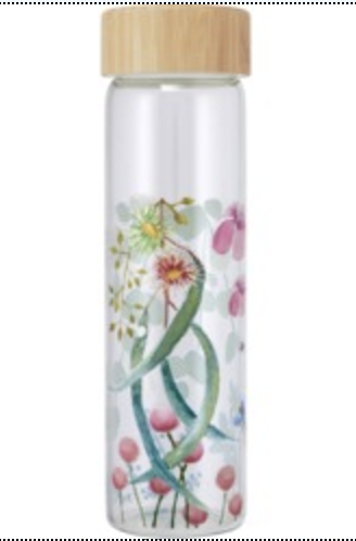 Royal Botanic Gardens Eucalyptus Bloom Glass Water Bottle