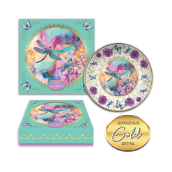 Ceramic Trinket Dishes Playful Dragonfly
