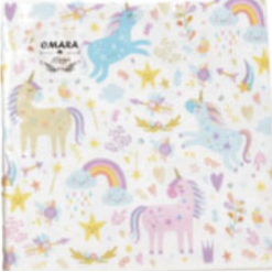 3 Ply Printed Paper Napkin Unicorns