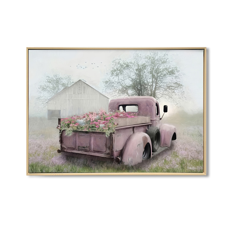 Pink Flower Truck - Brushed