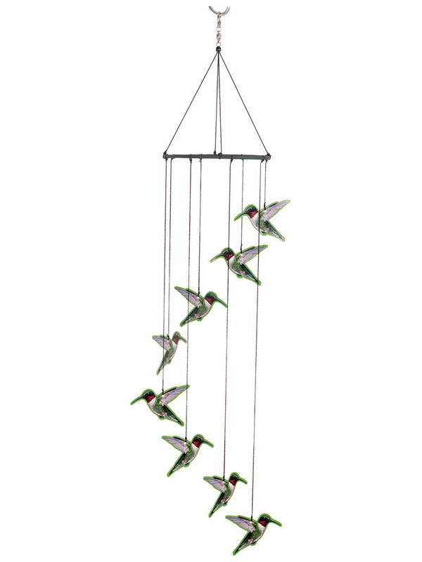 8pc Metal Hummingbird Wind Chime