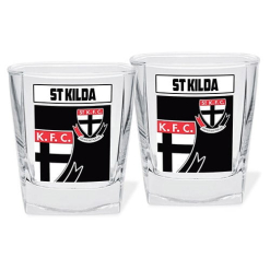 St Kilda Set Of 2 Spirit Glasses