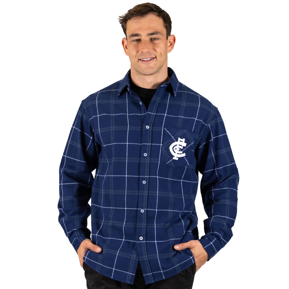 AFL Carlton 'Mustang' Flannel Shirt 2XL
