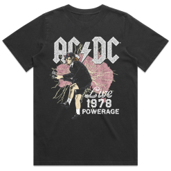 AC/DC 1978 Powerage Design Tee XL