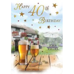 Happy 40th Birthday Card