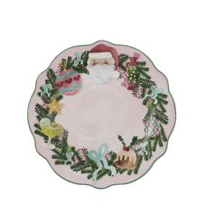 MW Tis The Season Scallop Rim Plate 20cm Pink Gift Boxed