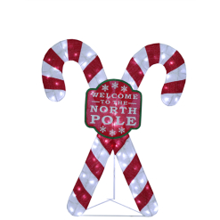 Candy Cane Welcome to North Pole