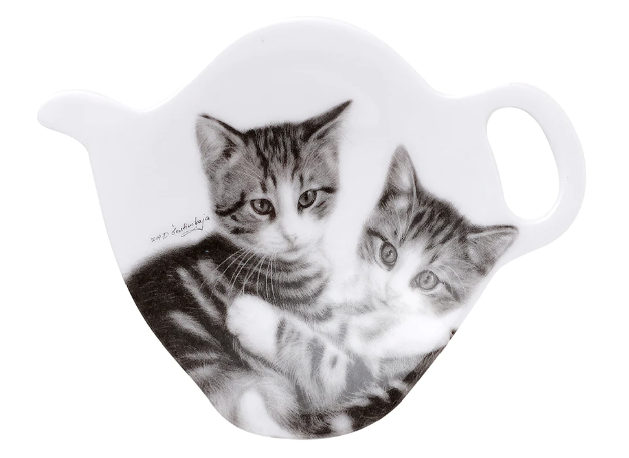 Feline Friends Cuddling Kittens Tea Bag
