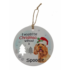 Spoodle Xmas Plaque