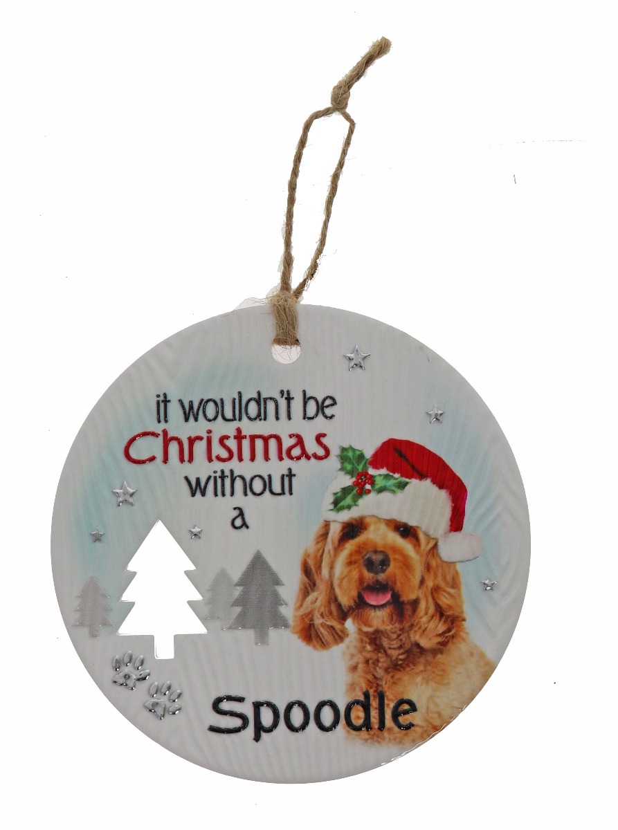 Spoodle Xmas Plaque
