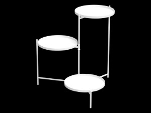 White 3 Tier Pot Holder