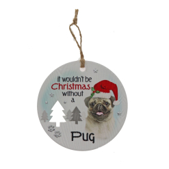 Poodle Brown Xmas Plaque