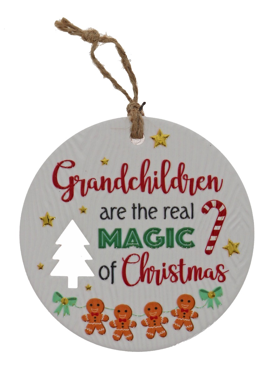 Grandchildren Xmas Plaque
