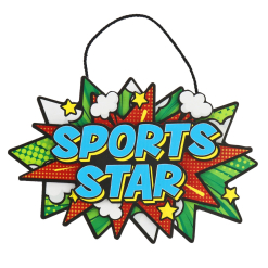 Sports Star 3D Wall Sign / Room Door Sign