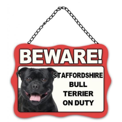 Beware Staffordshire Bull Terrior Sign