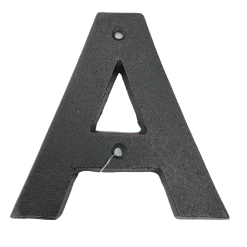 Rustic A Brown Metallic Letter
