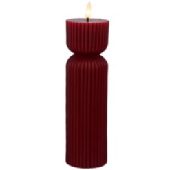 Let's Get Lit Linea LED Sculptural Wax Candle 6.5x22cm Soy Cherry Gift Boxed
