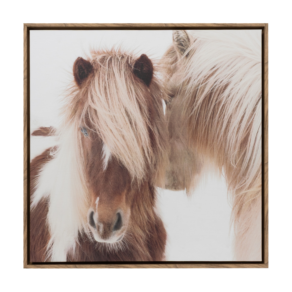 Home Sweet Home Horses Framed Canvas