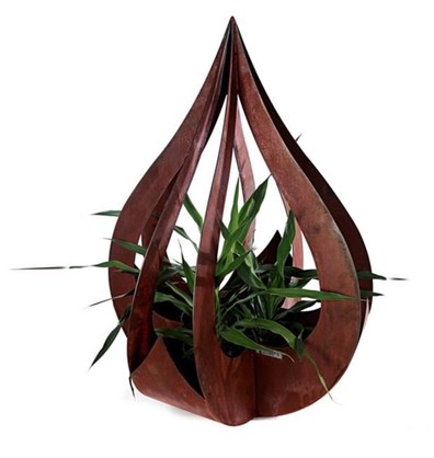 Flower Planter Corten Sphere