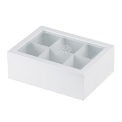 Tea Time Accessories 6 Compartment Tea Box