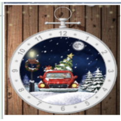 Snowing Christmas Hanging Ball Lamp White Car