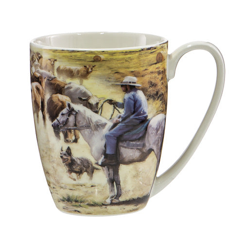 Grazing Paddocks Rounding The Herd Mug