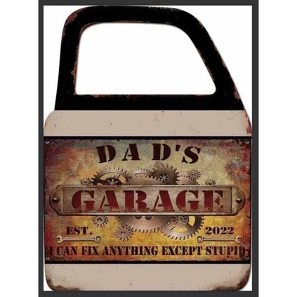 Dads Garage Door With Mirror
