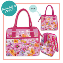 Lunch Tote Cooler Bag Wistful Wildflowers