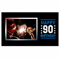 Happy 90th Holo 6x4 Mdf Frame