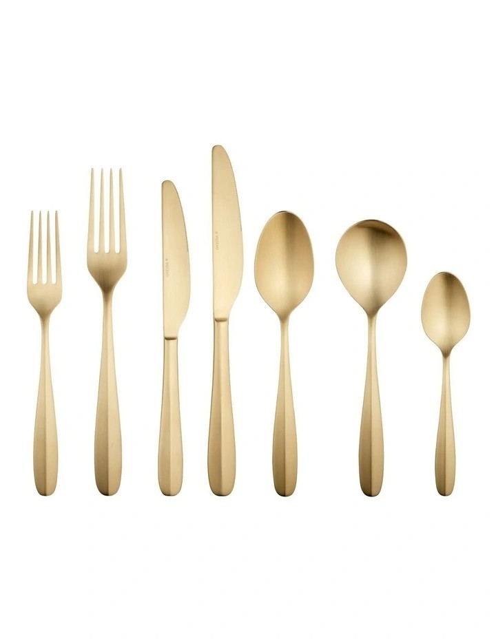 Oneida Oakwood Cutlery Set 56pc Champagne Gift Boxed
