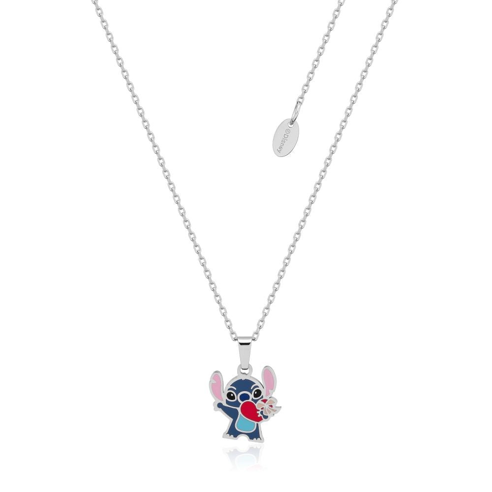 ECC Disney Lilo and Stitch Heart Enamel Necklace