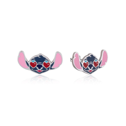 ECC Disney Lilo and Stitch Heart Eyes Enamel Stud Earrings