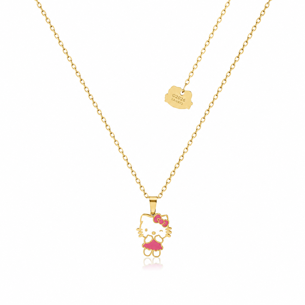 ECC Sanrio Hello Kitty Pink Dress Necklace - Image 2