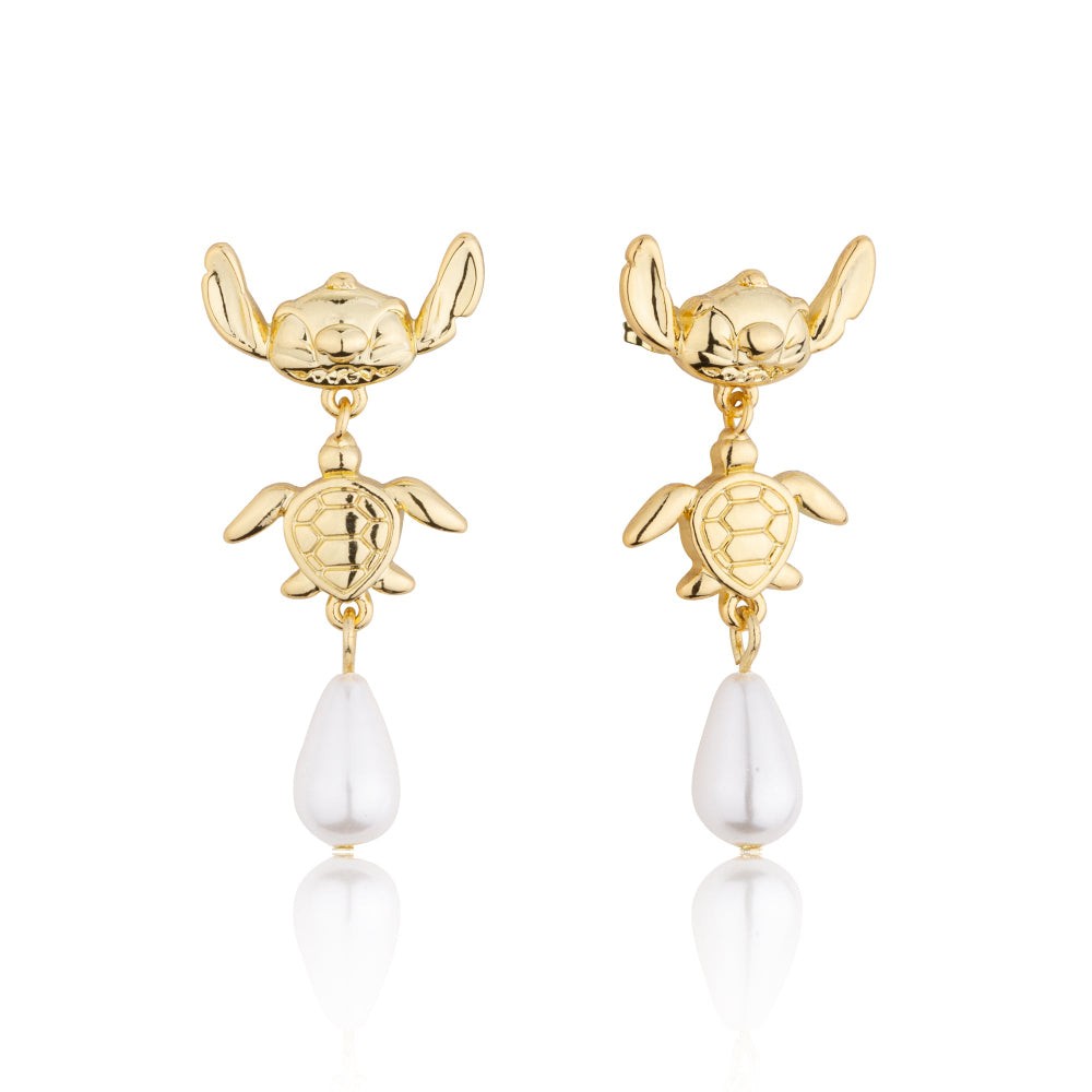 Stitch Pearl Drop Earrings