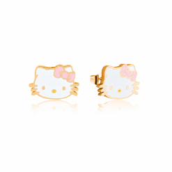 ECC Sanrio Hello Kitty Pink Bow Stud Earrings