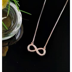 Rose Gold Plated Infinity Necklace