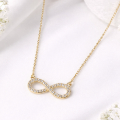 Gold Plated Infinity Necklace 45cm