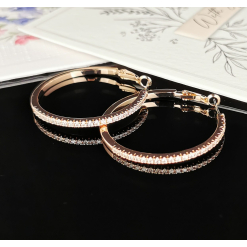 Plated Rose Gold Hoop Earrings