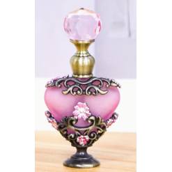 Vintage 4ml Crystal Heart Shaped Bottle