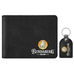 Bundy Black Wallet & Keyring Set