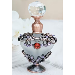 Vintage 4ml Crystal Heart Shaped Bottle copy