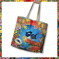 Shopping Bag - Floral Fairy Wrens