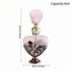 Vintage 4ml Crystal Heart Shaped Bottle